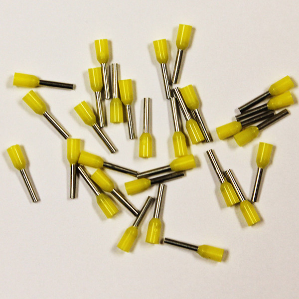 Eclipse 701-104 Yellow AWG 24 6mm Barrel Wire Ferrule, 500 Pack