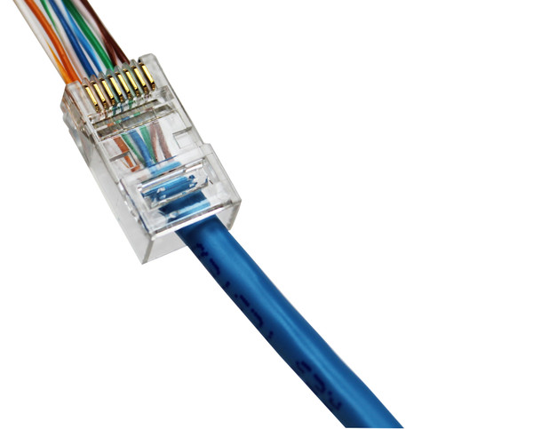 Eclipse 902-550-50 Cat6 QuikThru Modular Plug Connector, 50 Pack