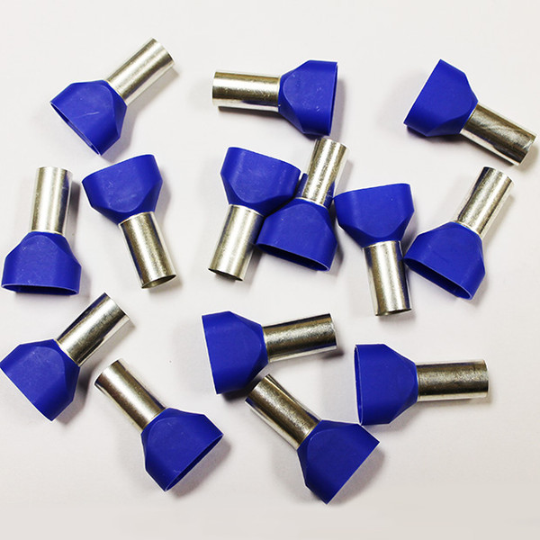 Eclipse 701-114 Blue AWG 6x2 Twin 16mm Barrel Wire Ferrule, 50 Pack