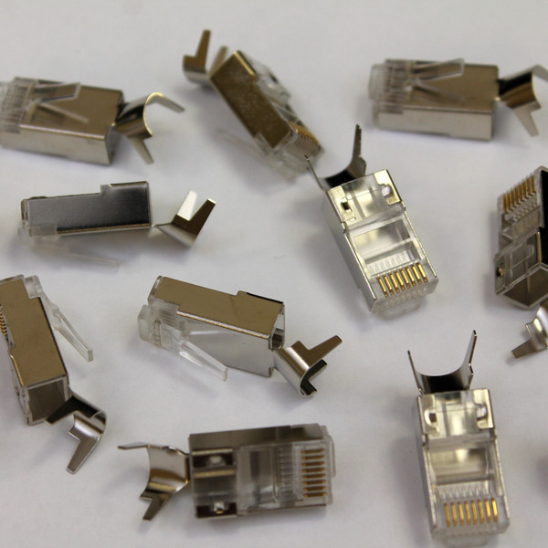 Eclipse 902-563-10 Cat5e/Cat6 External Shield QuikThru Modular Plug Connector, 10 Pack
