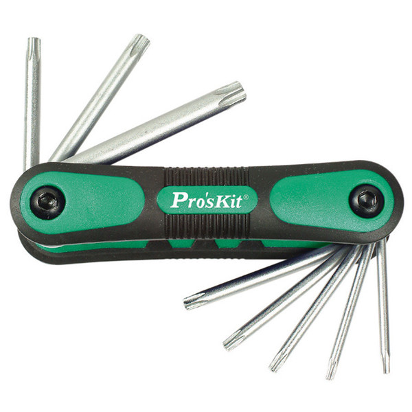 Pro'sKit 902-100 8-Piece Folding Security Torx Set