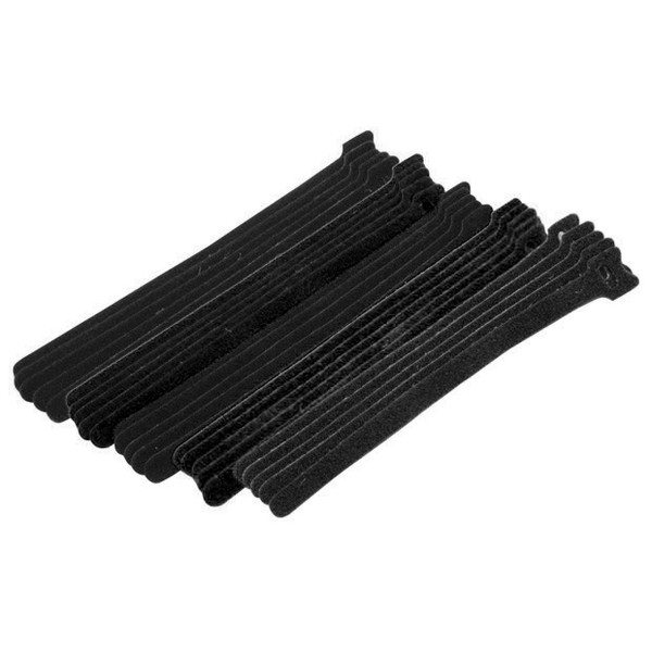 Eclipse 900-098-BK 8" Black Cable Tie Hook Tape, 25 Pack
