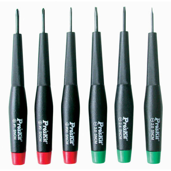 Pro'sKit 800-149 6-Piece Flat/Phillips Precision Screwdriver Set