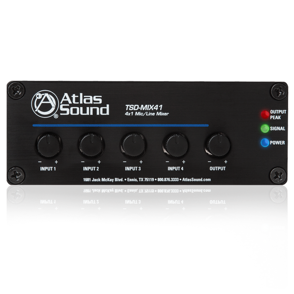 Atlas TSD-MIX41 4x1 Mic/Line Mixer