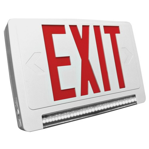 Morris 73372 Red LED Light Pipe LED Combo Exit/Emergency Light