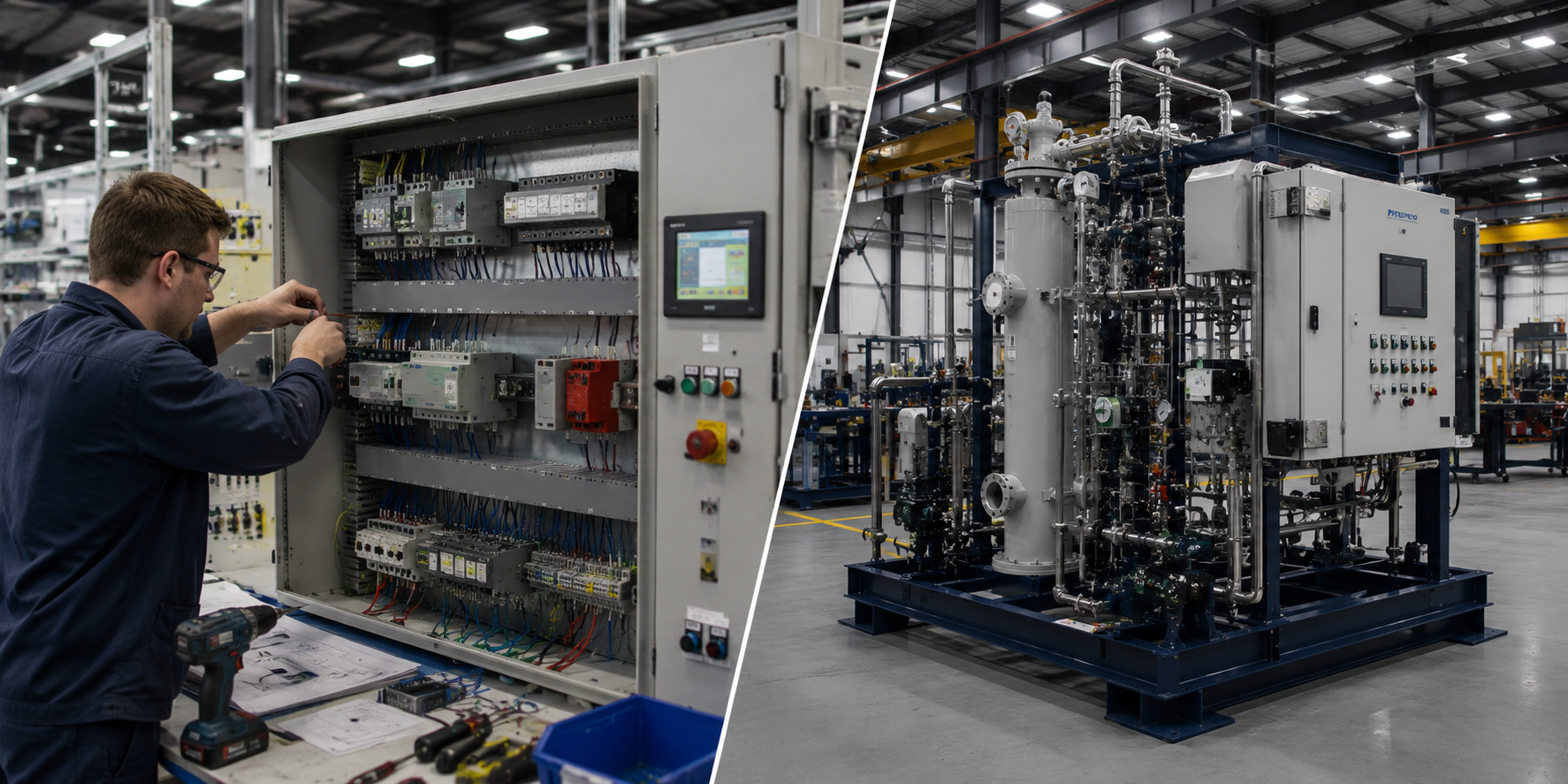 Industrial control panel and custom equipment manufacturing facility