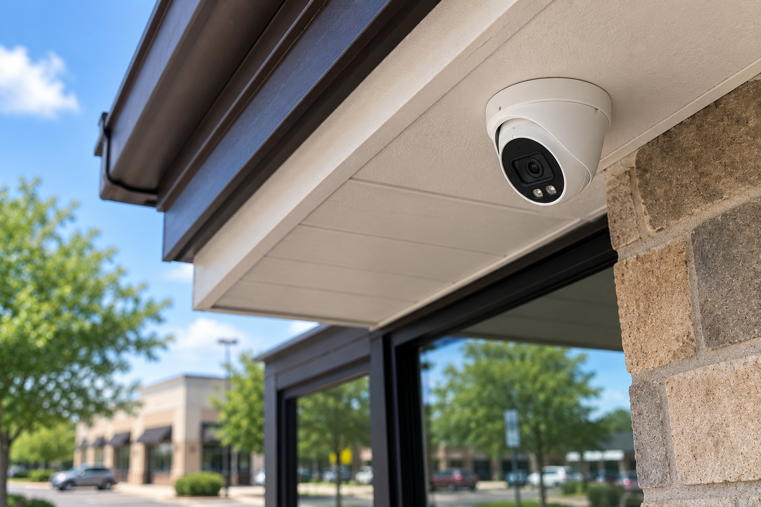 Commercial surveillance and video security installation