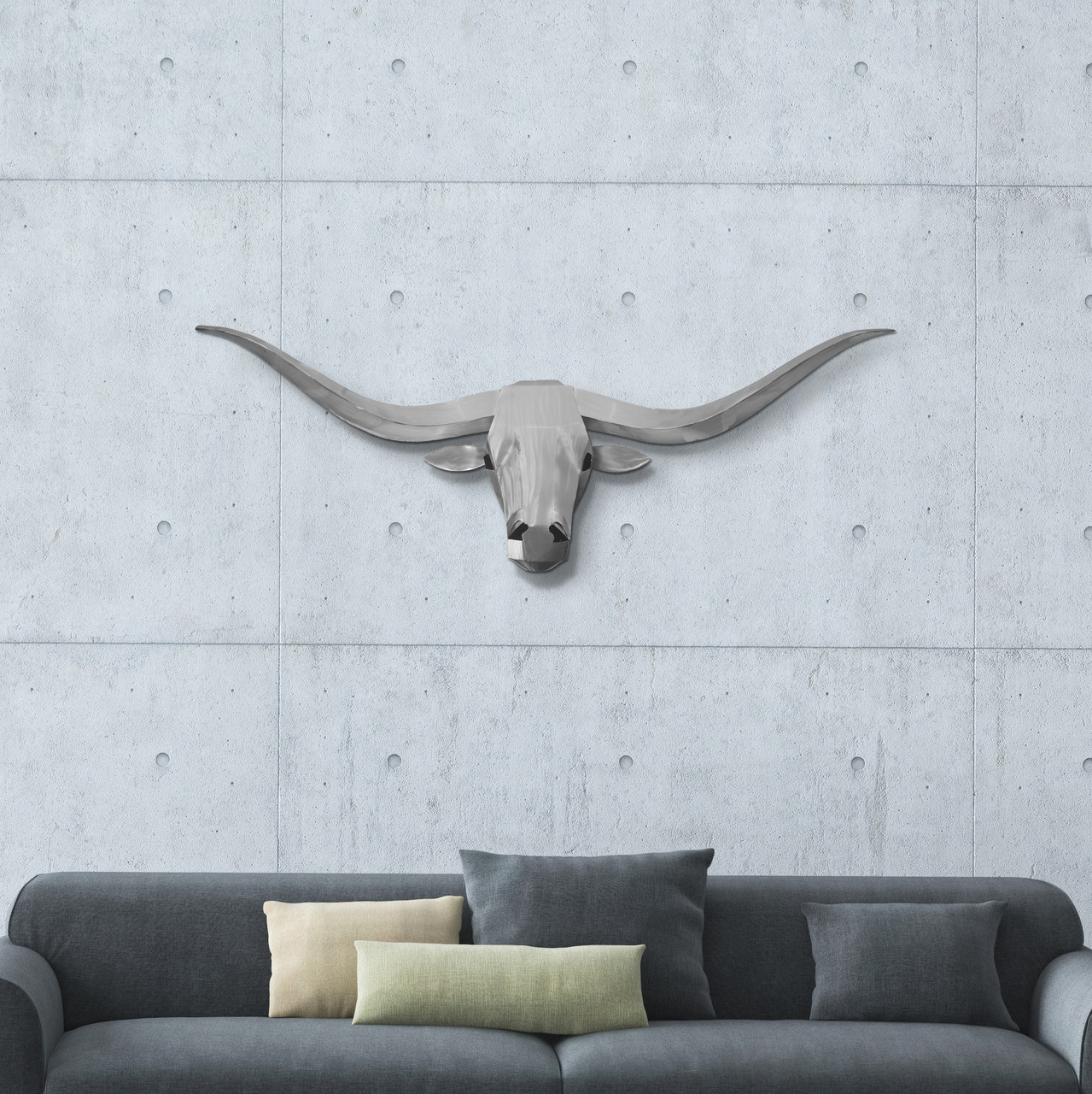 Longhorn Steer Head Metal Wall Art MM332