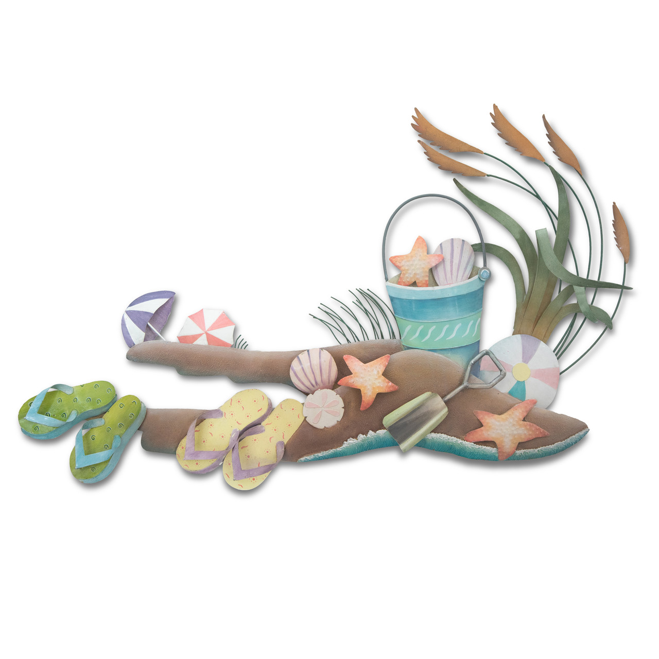 Day at the Beach Scene Metal Wall Art OS452