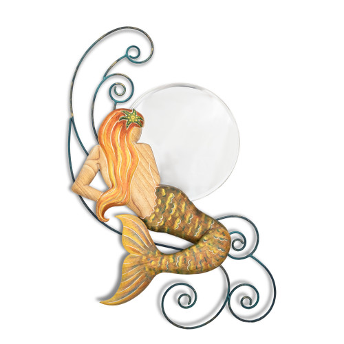 Mermaid Waves Moon Mirror CW099 Mermaid Waves Moon Mirror CW099