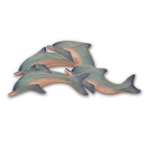 Wooden Dolphins Wall Art