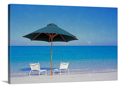 Two Chairs Reserved Canvas Wrap - David Lawrence Photography