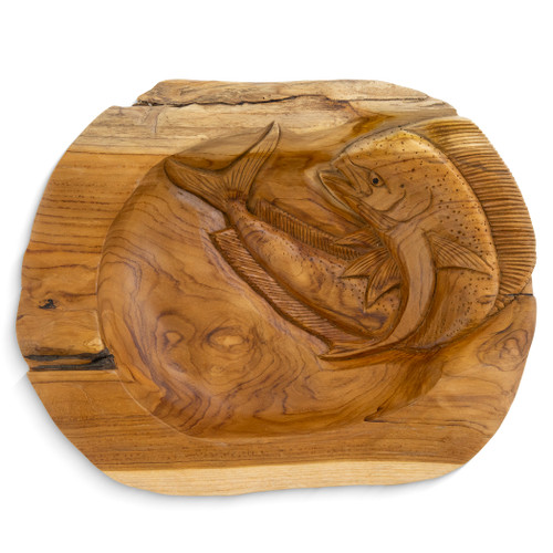 Bowl - Mahi Mahi 40 cm round Teak MMG205