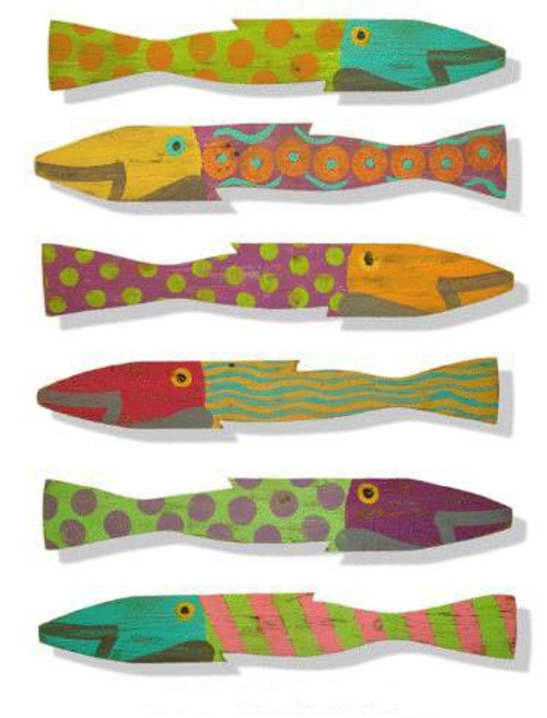 Picket Fence Fish - Caribbean Set of Six