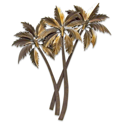 Palasari Palms Triple Metal Wall Art MM103