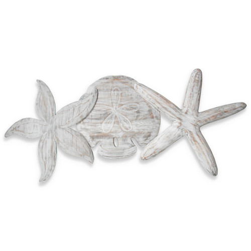 Nautical Sand Dollar and Starfish Wall Sculpture