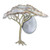 Moonlit Acacia Tree Metal Wall Art MM126