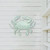 Crab Sea Green Metal Wall Art CA040F