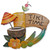 Tiki Time Sign W/Coconut Drink