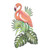 Flamingo in Tropical Foliage Wall Art