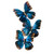 Blue Morpho Butterflies Metal Wall Art MM041