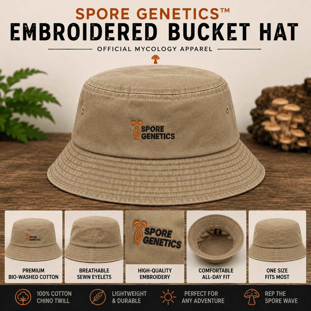 Spore Genetics™ Embroidered Bucket Hat | Official Mycology Apparel