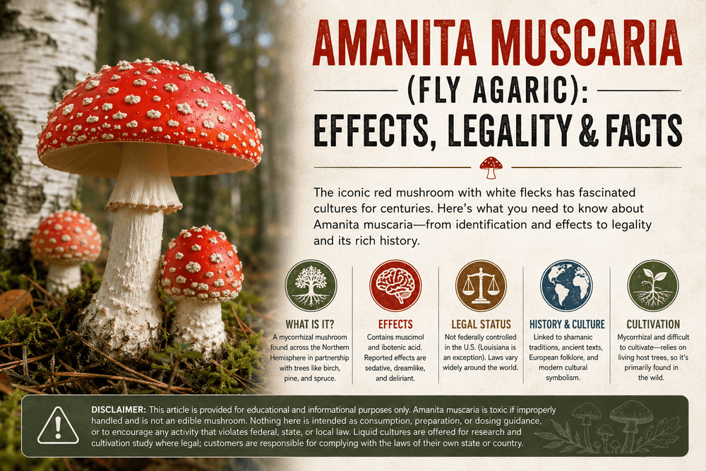 Amanita Muscaria (Fly Agaric): Effects, Legality & Facts