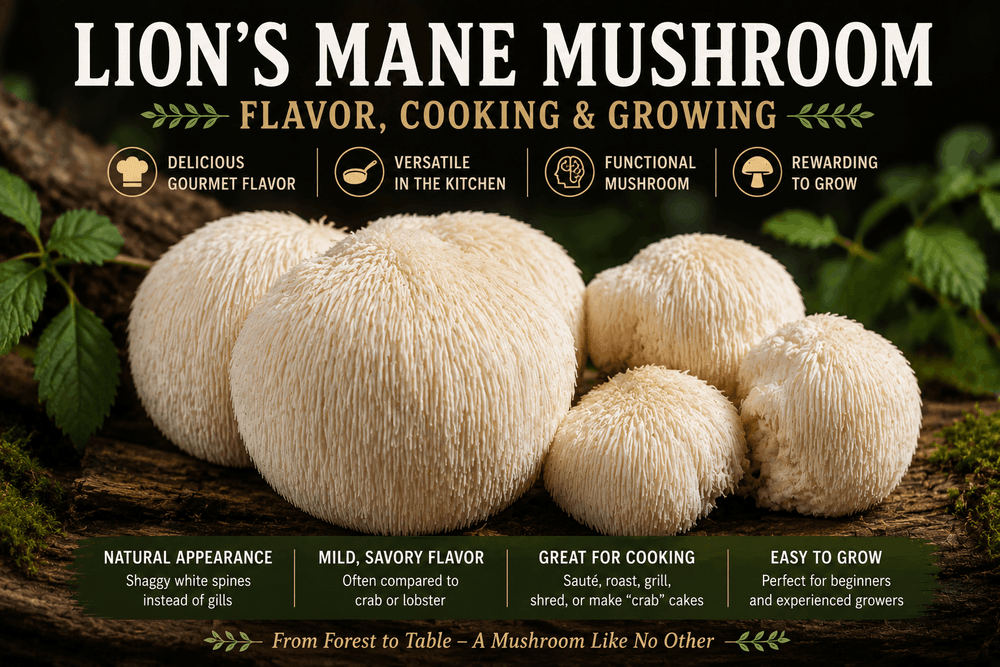 Lion's Mane Mushroom: Flavor, Cooking & Growing
