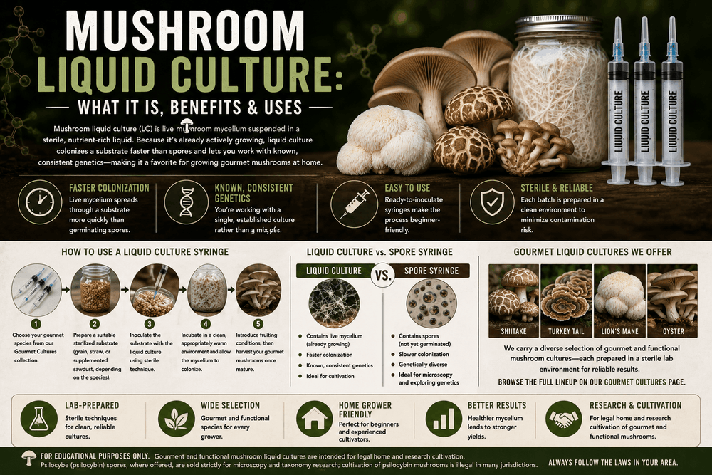 Mushroom Liquid Cultures FAQ Page | Spore Genetics