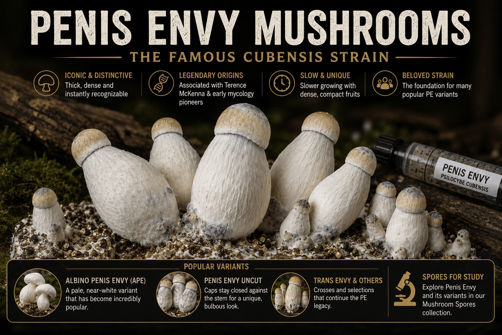 Penis Envy Mushrooms: The Famous Cubensis Strain