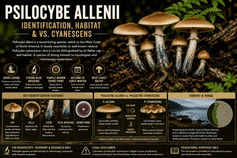 Psilocybe Allenii: ID, Habitat & vs. Cyanescens