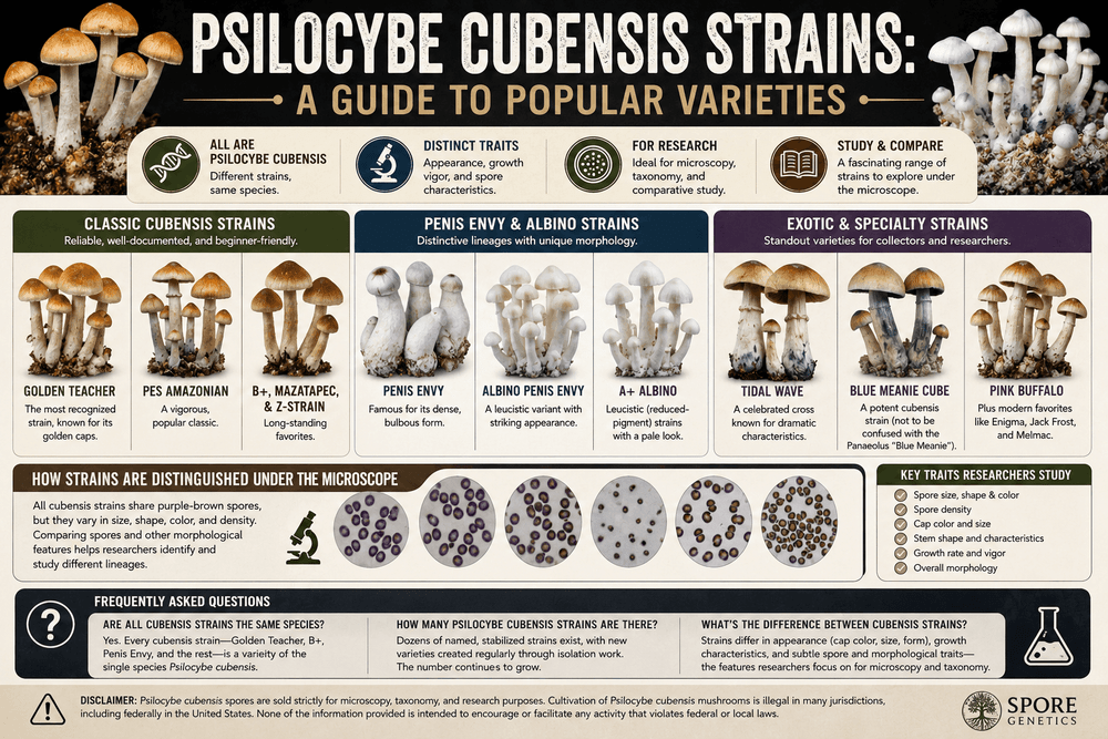 Psilocybe Cubensis Strains: A Guide to Popular Varieties