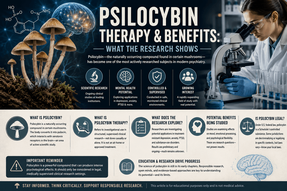 Psilocybin Therapy & Benefits: What the Research Shows
