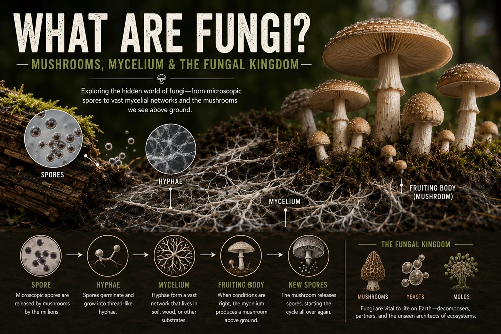 What Are Fungi? Mushrooms, Mycelium & the Fungal Kingdom
