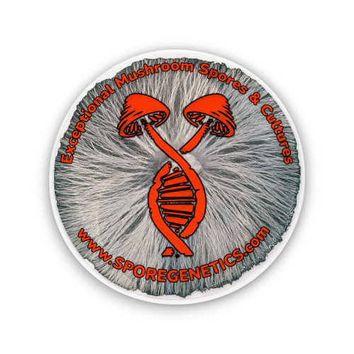 Spore Genetics Round Logo Sticker 3 Inch