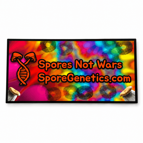 Spores Not Wars Mushroom Bumper Sticker