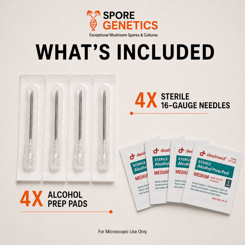 What is included Build you Own 4-Pack Spore Syringes