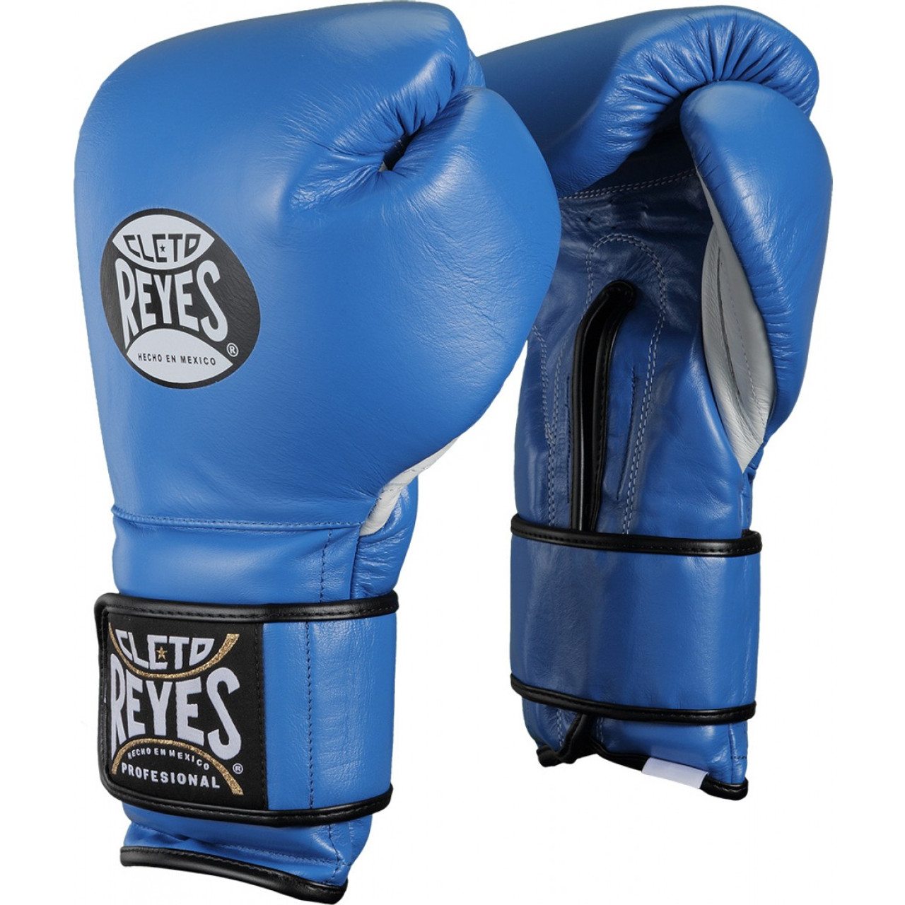 puño Original Inspirar Cleto Reyes Hook & Loop Boxing Gloves Blue Color - BOXING STORE