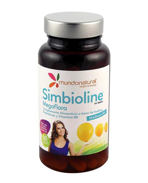 60 cápsulas simbioline megaflora mundo natural