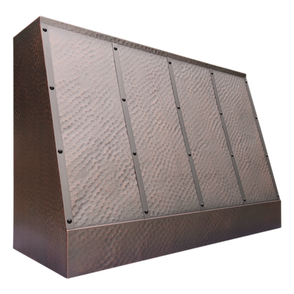 Houston Bloom Range Hood: A handcrafted metal box-shaped range hood that makes a Texas-sized statement with gentle slope and flat body. Custom-made with Artisanal Craftsmanship to be the culinary centerpiece of your kitchen.