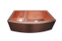Arched Double Bowl Copper Farmhouse Sink: A handcrafted copper farmhouse sink that showcases a medium antique finish and practical double-bowl design. Custom-made with Artisanal Craftsmanship to be the centerpiece of your kitchen or bathroom.