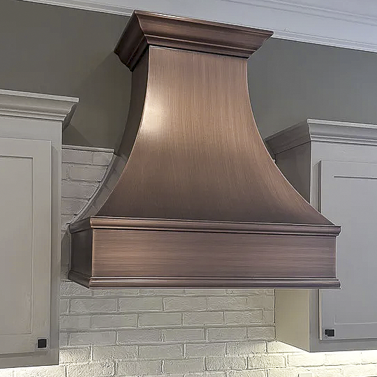 Venetian Natural Copper Custom Copper Range Hood