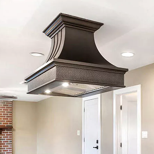 Detroit Custom Range Hood Medium Antique Copper