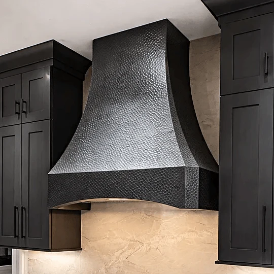Dallas Heavy Hammered Jet Black Custom Hood
