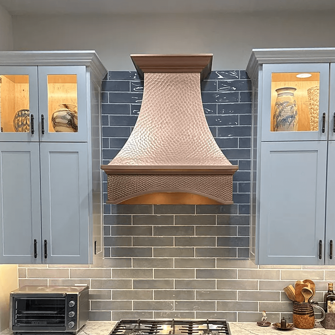 Denver Light Antique Copper Soft Hammered Custom Hood