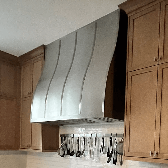 Carlsbad Stainless Steel with Straps Custom Range Hood