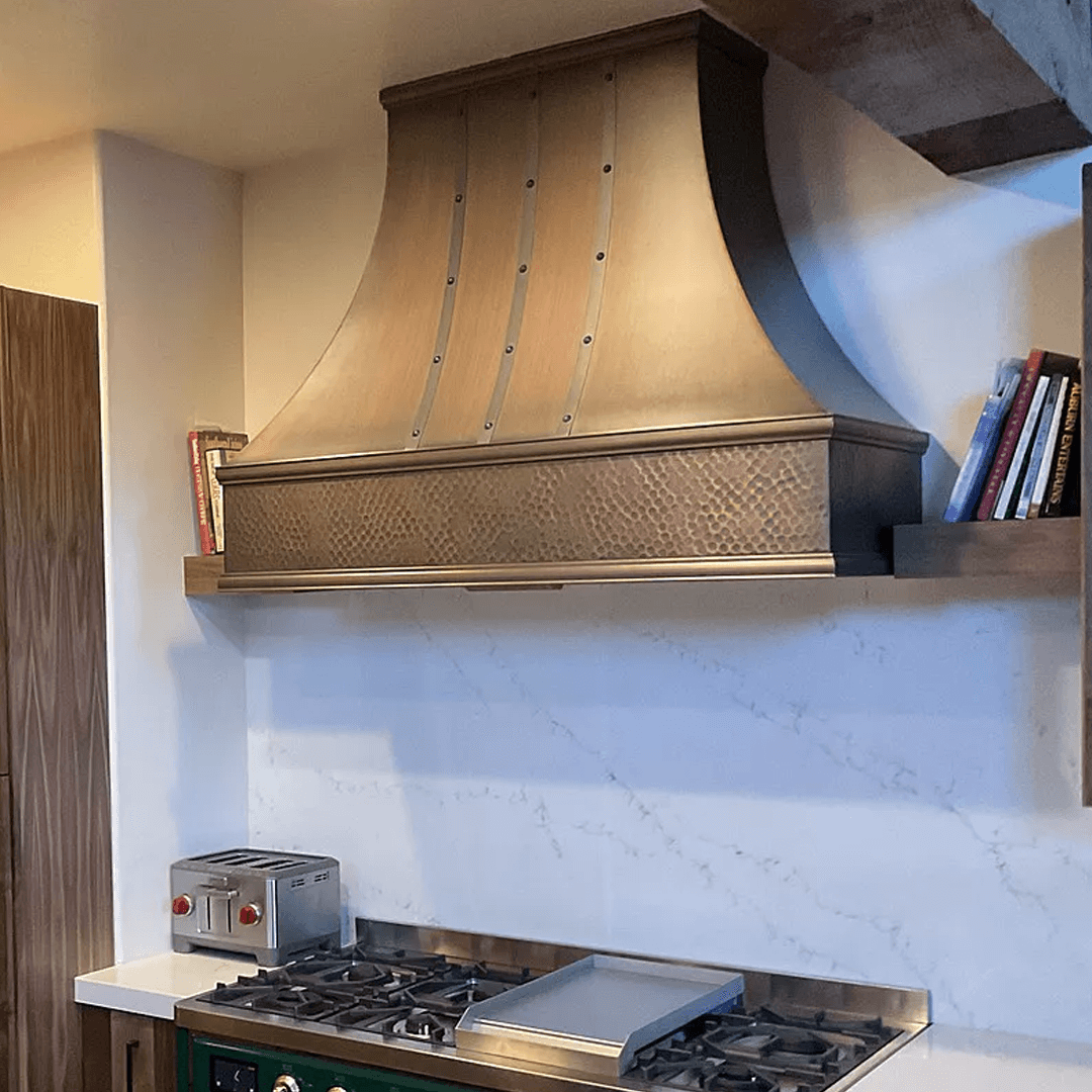 London Custom Hood Antique Copper Straps Rivets