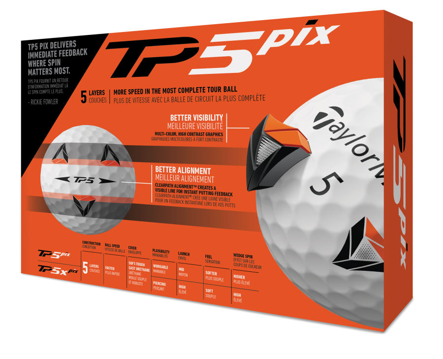 TaylorMade Pix 2020 Golf Ball - animated gif