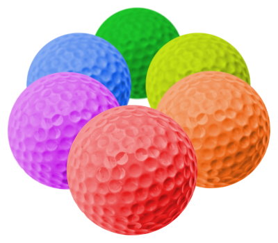 hi-vis or high visibility golf balls - Image