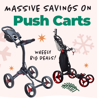 Shop Holiday Deals and save up to 50% on golf push carts!